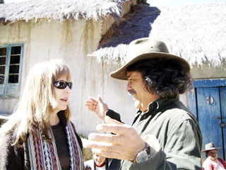 Don Amrico and Carla at Salk'awasi