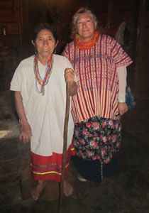 Grandmother Flordemayo with Lacandon Maya elder Koh Maria