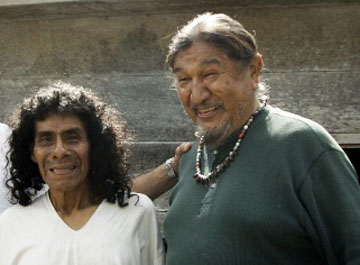 Hopi Harold Joseph with Lacandon Maya elder Don Antonio Martinez